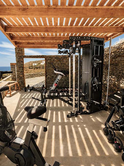 Το υπαίθριο γυμναστήριο στο Elements Sifnos